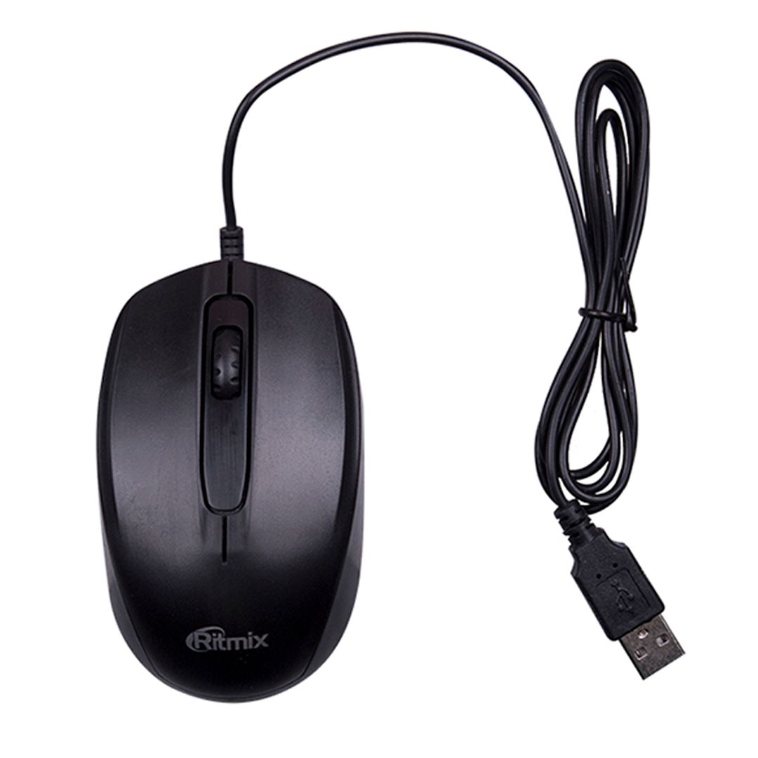 Проводной набор Ritmix RKC-010, клавиатура и мышь, USB, черный / Комплекты клавиатура+мышь №2