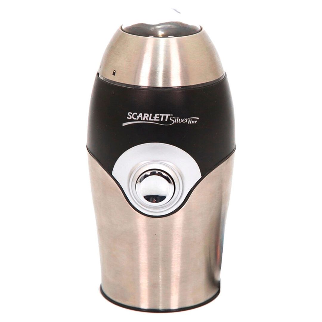 Кофемолка Scarlett SL-1545, электрическая, вместимость 70 г, черный/металлик / Кофемолки	