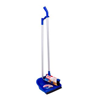 Совок с щеткой OfficeClean Professional, пластик/алюминий, синий / Веники, щетки, совки