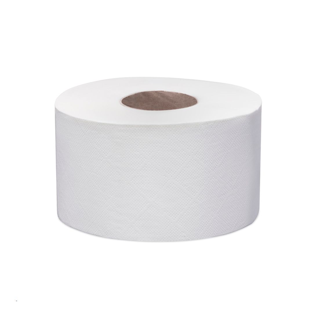 Туалетная бумага рулонная Focus Eco Jumbo, 200 метров, 1-слойная, размер листа 9,5*12 см, белая / Бумага туалетная профессиональная №2
