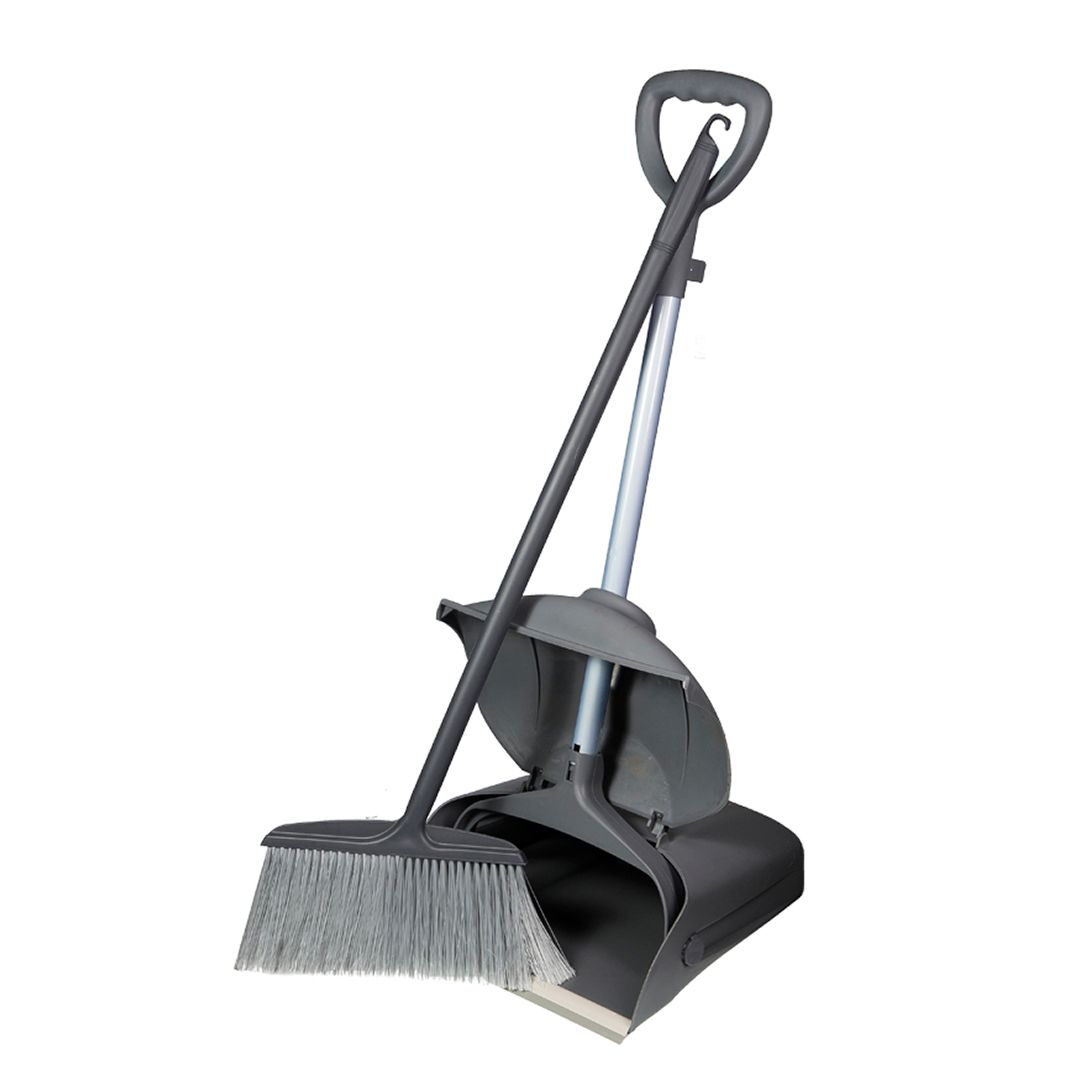 Комплект для уборки OfficeClean Professional, совок+щетка, пластик/алюминий / Веники, щетки, совки