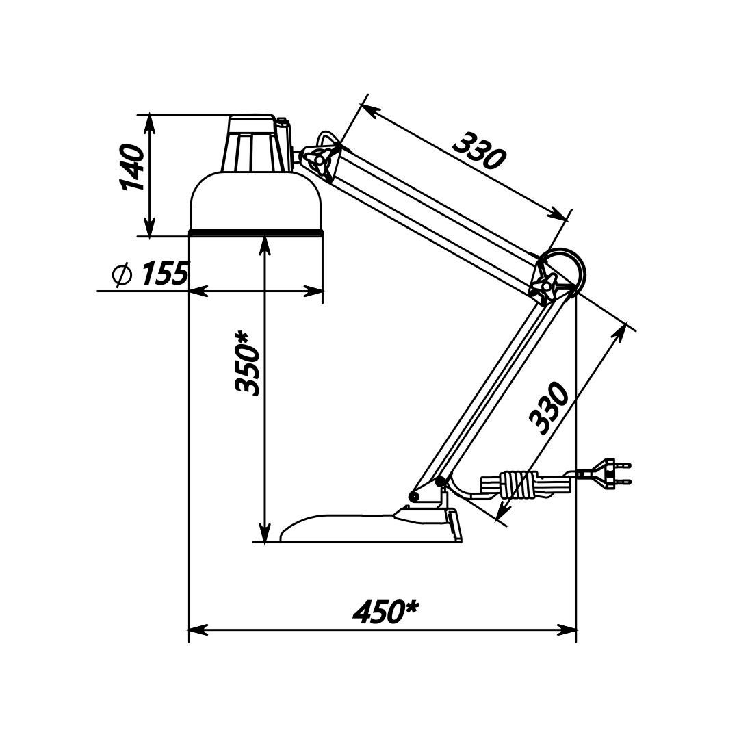 Светильник настольный Трансвит "Бета +", на подставке, черный / Светильники настольные №4 oe.kz Светильник настольный Трансвит "Бета +", на подставке, черный / Светильники настольные №4
