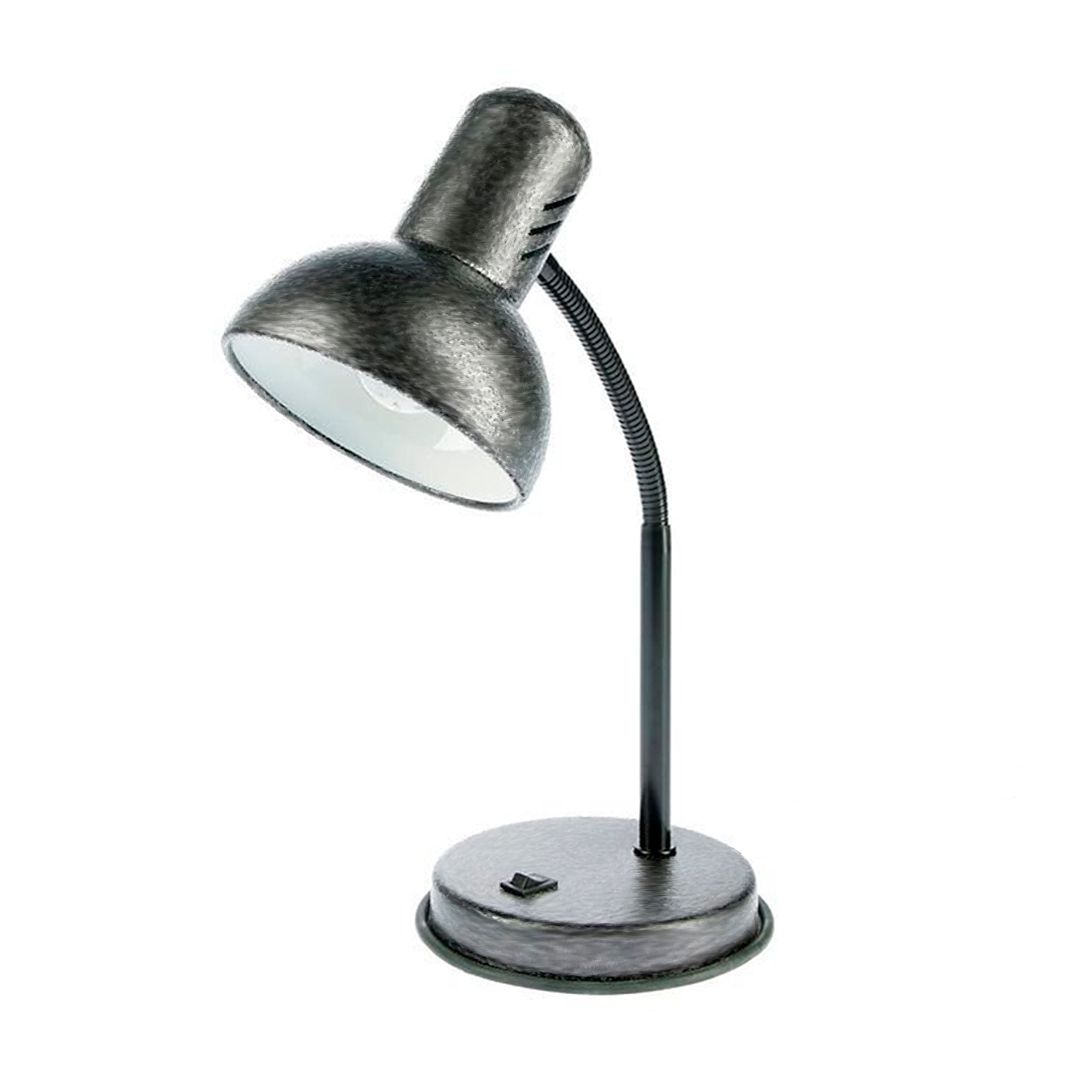 Светильник настольный "НТ 2077А", на подставке, гибкая стойка, серебро / Светильники настольные