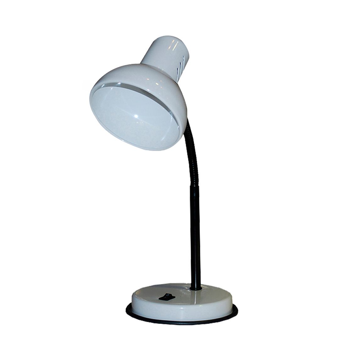 Светильник настольный "НТ 2077А", на подставке, гибкая стойка, белый / Светильники настольные