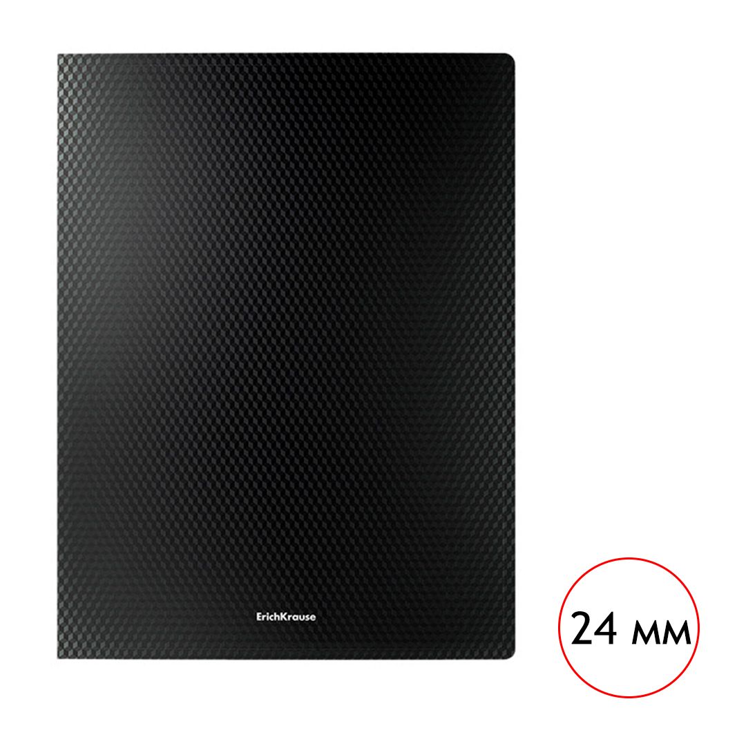 Папка Erich Krause "Diamond Original", А4 формат, на 2 кольцах, корешок 24 мм, черная / Папки на кольцах