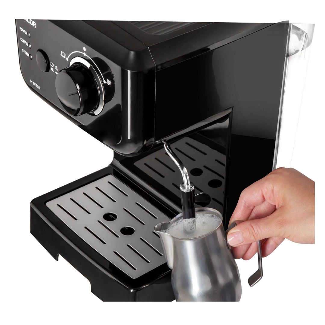 Кофеварка Sencor SES 1710BK, рожковая, капучино и эспрессо, 1,5 л, черная / Кофеварки	 №5