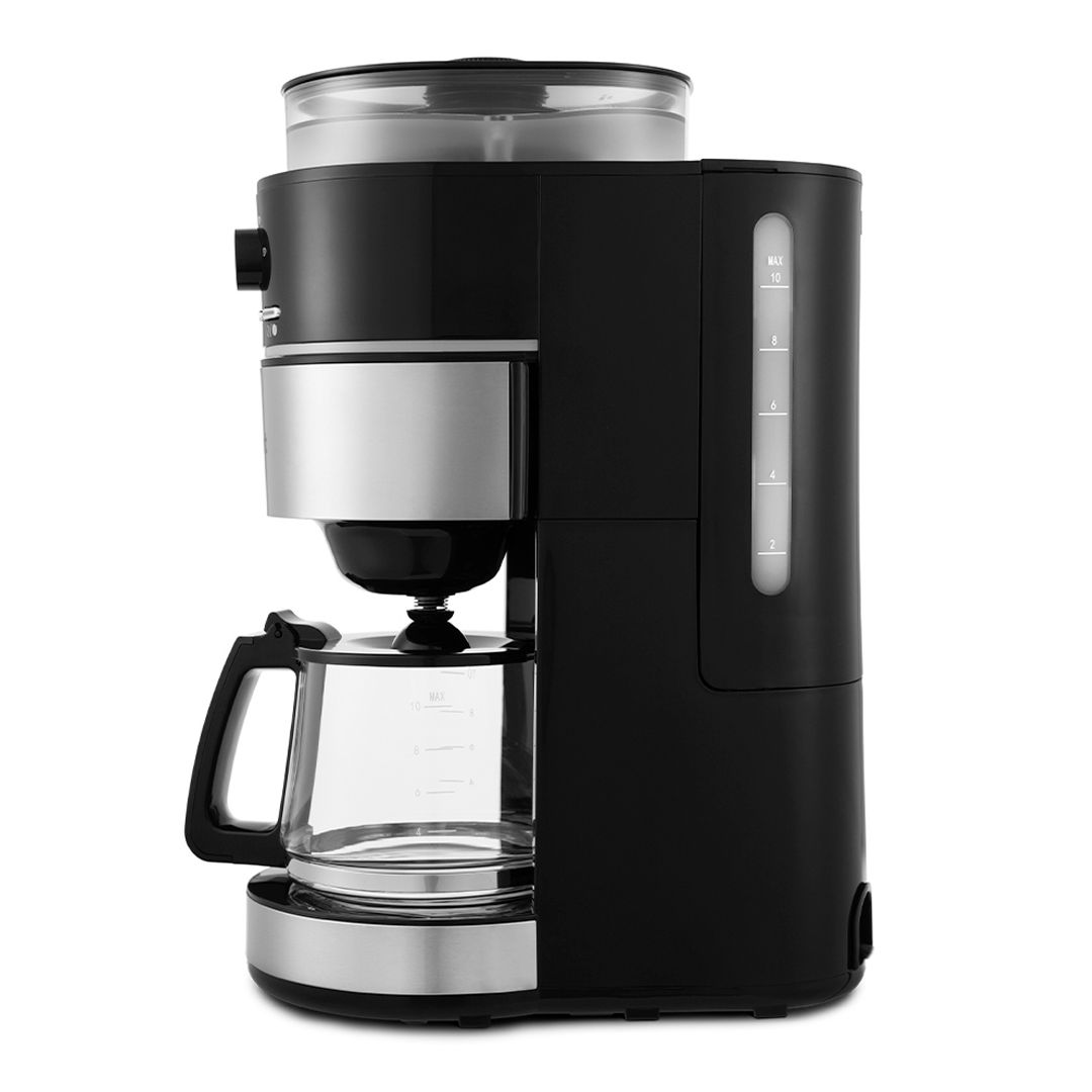 Кофемашина Kitfort KT-737, зерновой и молотый, серо-черная / Кофемашины	 №3