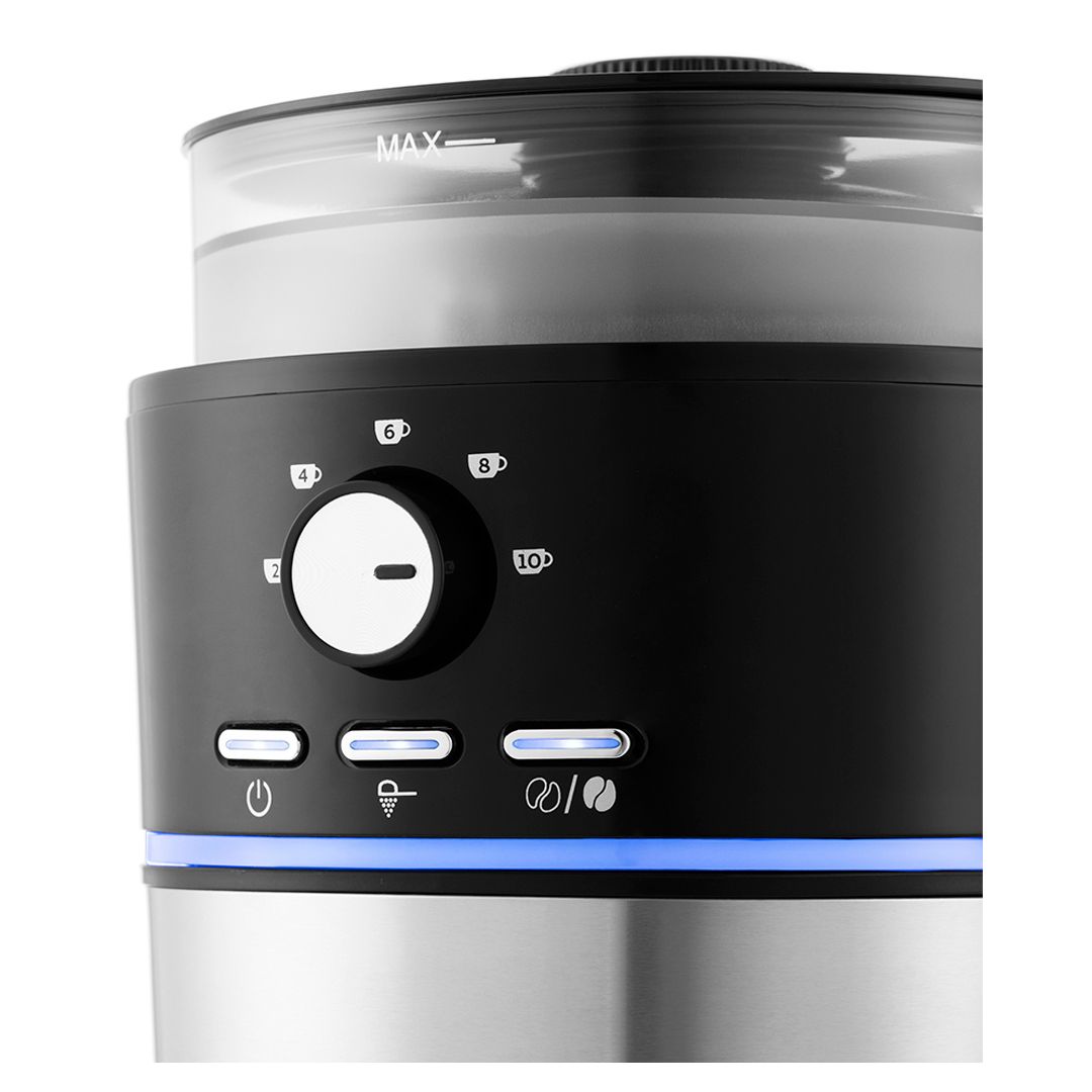 Кофемашина Kitfort KT-737, зерновой и молотый, серо-черная / Кофемашины	 №4