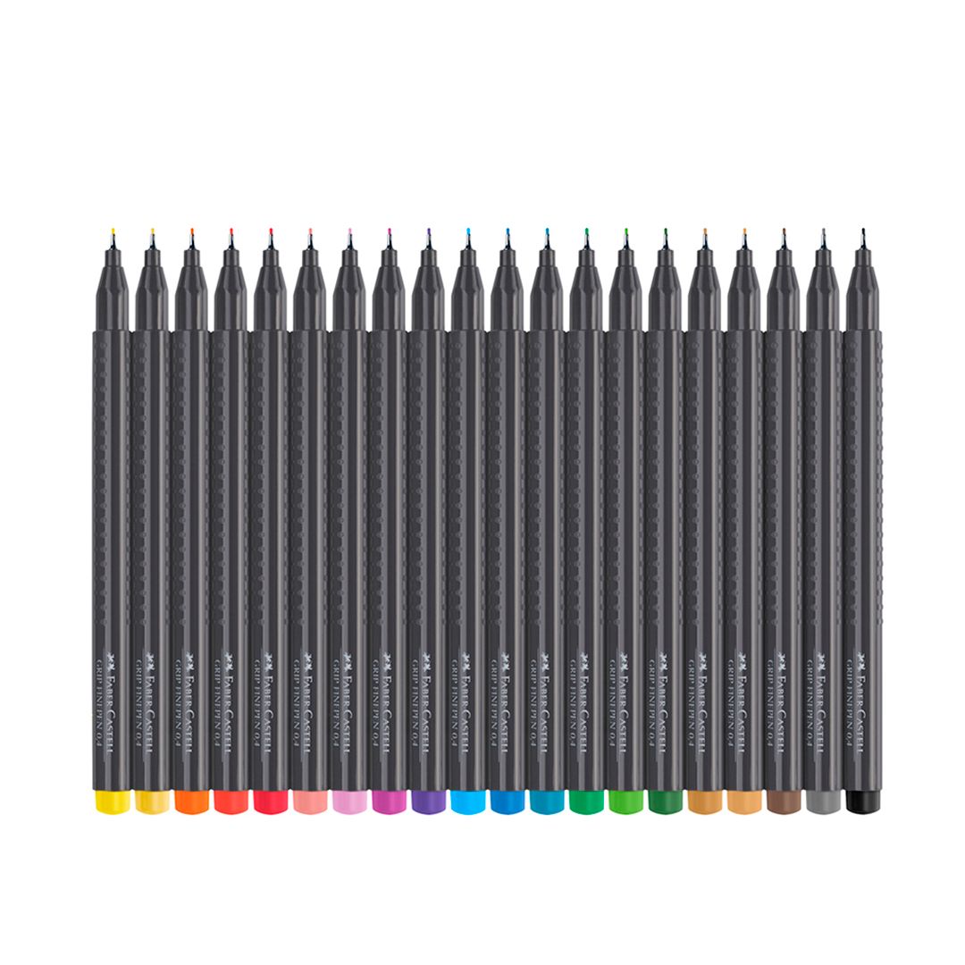Набор ручек капиллярных Faber-Castell "Grip Finepen", 0,4 мм, 20 цветов, ассорти / Ручки капиллярные №2 oe.kz Набор ручек капиллярных Faber-Castell "Grip Finepen", 0,4 мм, 20 цветов, ассорти / Ручки капиллярные №2