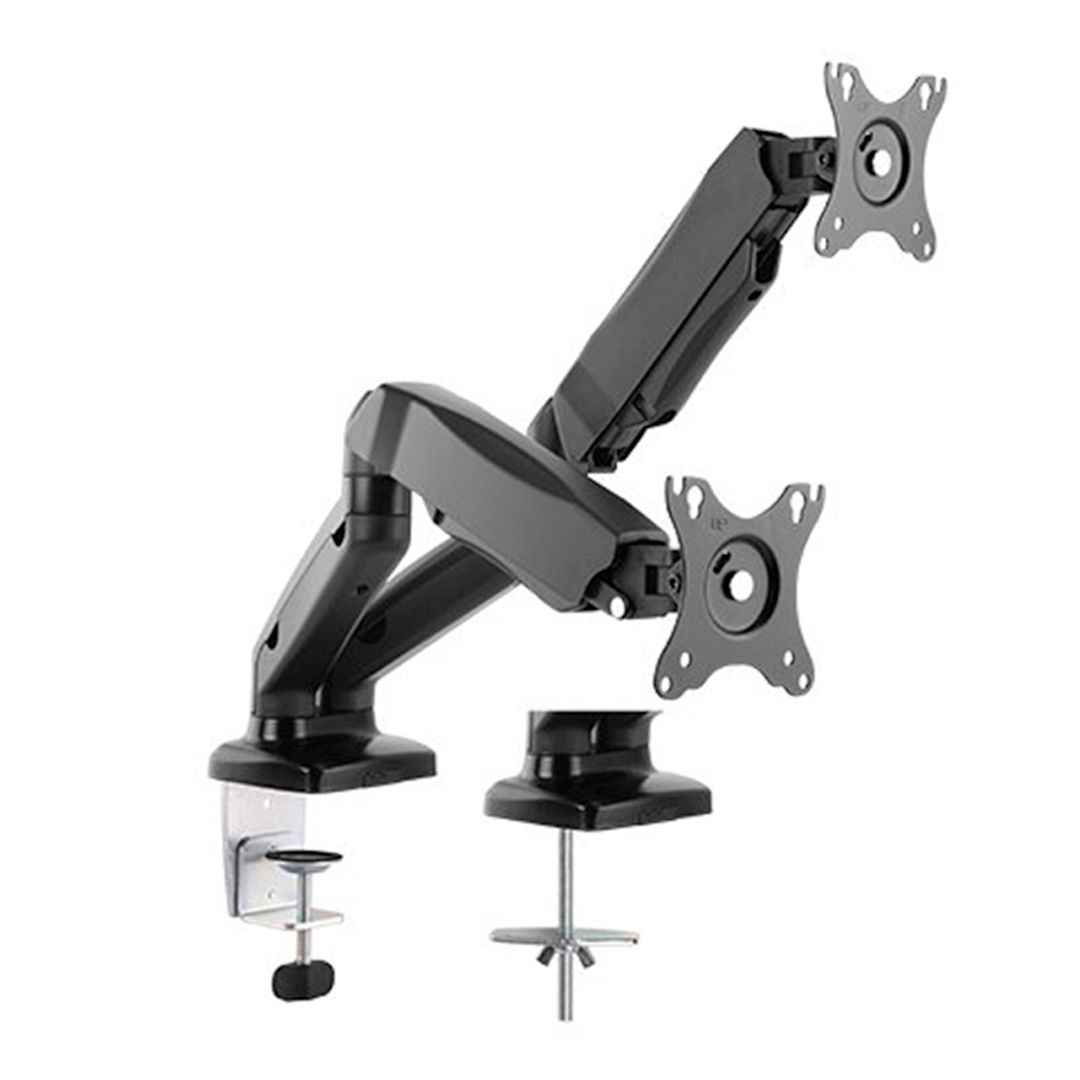 Крепление для 2-х мониторов настольное с газлифтом Brateck LDT13-C024, диагональ экрана 13"-27" / Кронштейны oe.kz Крепление для 2-х мониторов настольное с газлифтом Brateck LDT13-C024, диагональ экрана 13"-27" / Кронштейны