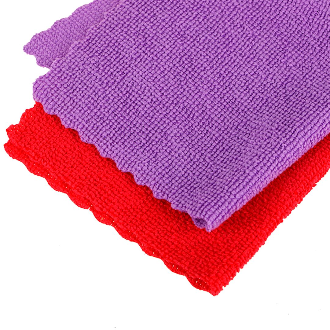 Салфетки универсальные из микрофибры OfficeClean, размер 25*25 см, в комплекте 2 шт, ассорти / Салфетки хозяйственные №4