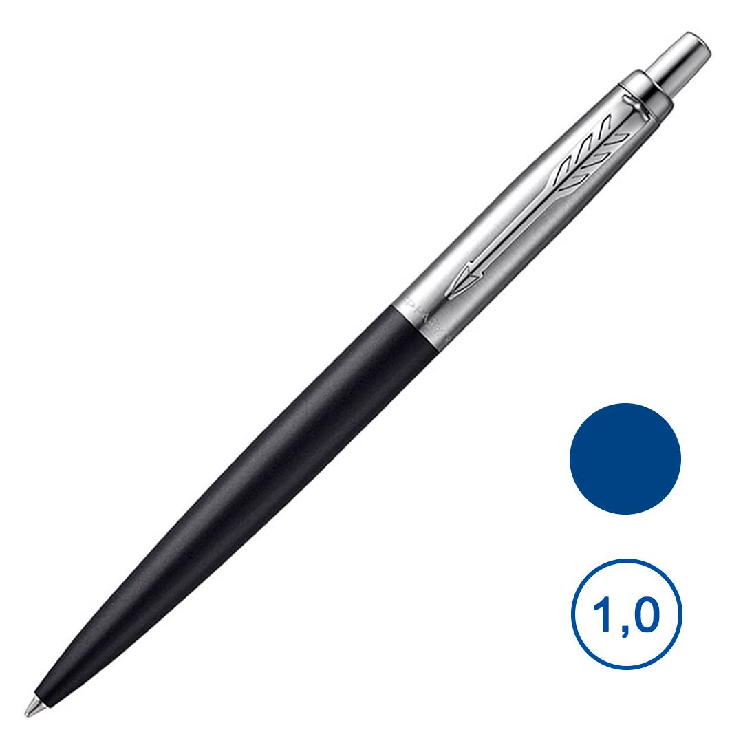Ручка шариковая Parker "Jotter XL Black CT", 1 мм, синяя / Ручки премиум-класса
