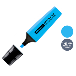 Мәтін бөлектеуіш маркер OfficeSpace, ұшы қиғаш 1-5 мм, көк, баға бір дана үшін / Мәтін бөлектеуіштер