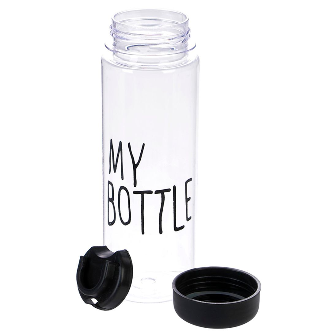 Бутылка для воды "My bottle", 500 мл, пластик, черная крышка, в мешке / Посуда столовая №2
