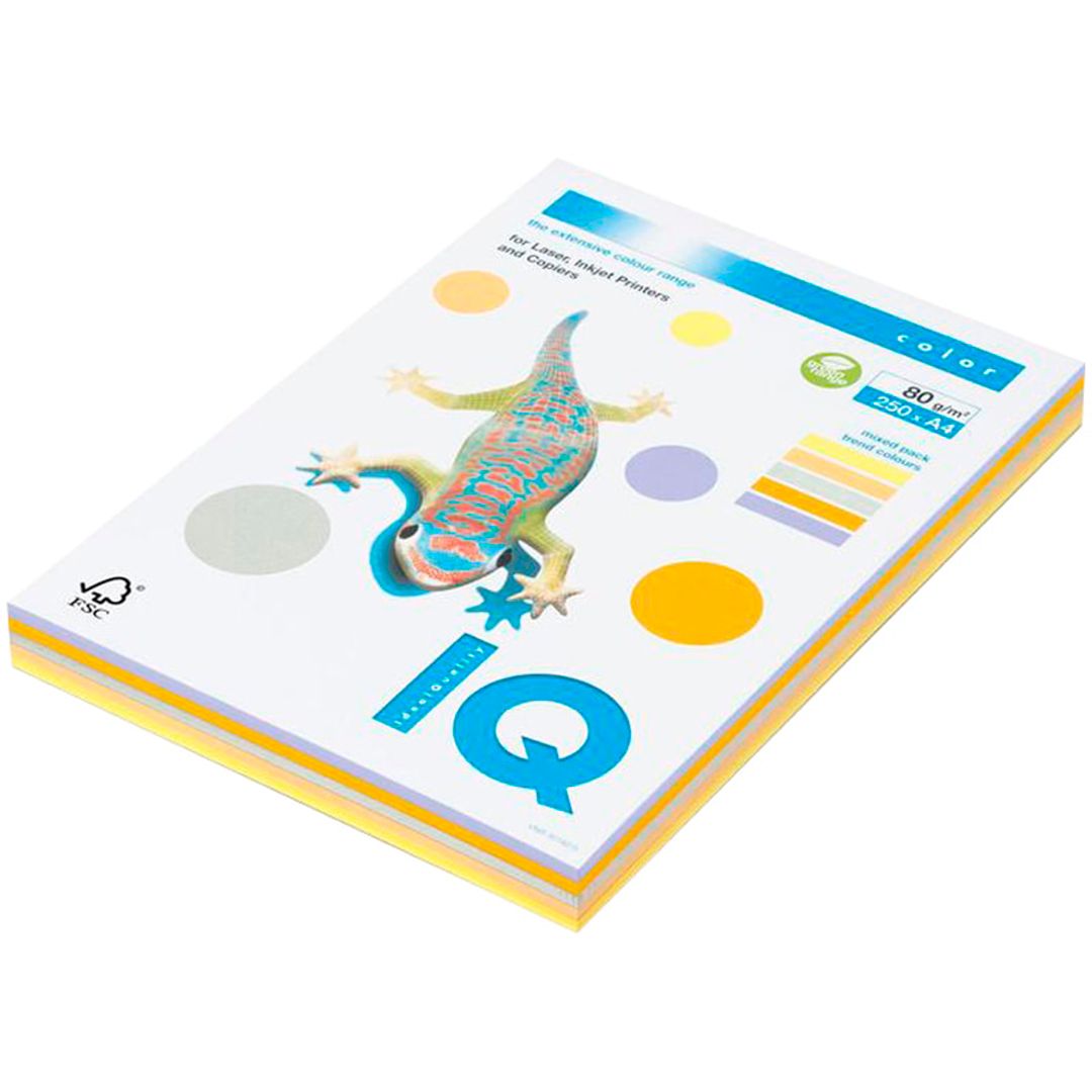 Бумага IQ Color Trend Mixed Packs, А4, 80 г/м2, 250 листов, 5 золотистых цветов / Бумага цветная №2