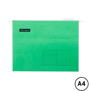 Ілмелі папка OfficeSpace, А4 пішімде, жасыл / Ілмелі папкалар
