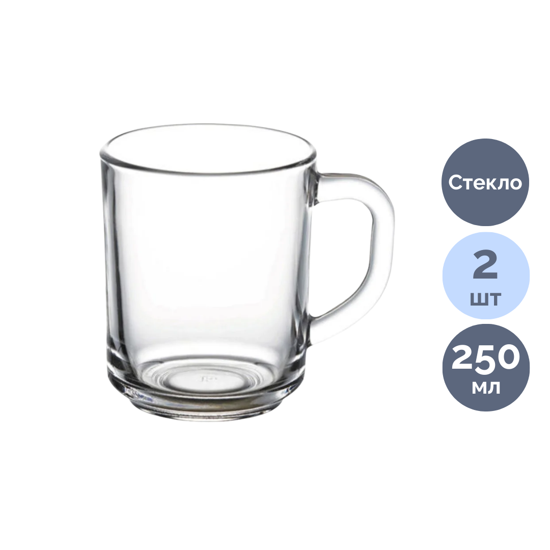 Шыныаяқтар жинағы Pasabahce "Pub", шыны, 250 мл, 2 дана, мөлдір / Асхана ыдыстары