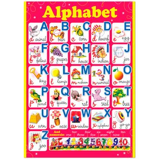 Плакат настенный размер 490*690 мм, Русский Дизайн "Alphabet" / Настенные плакаты
