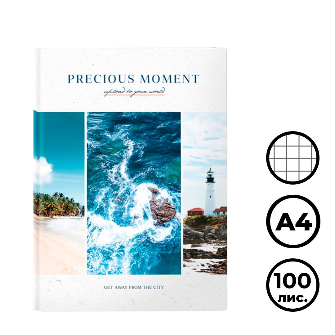 Тетрадь ArtSpace "Стиль. Precious moments", А4, 100 листов, в клетку, на кольцах / Тетради