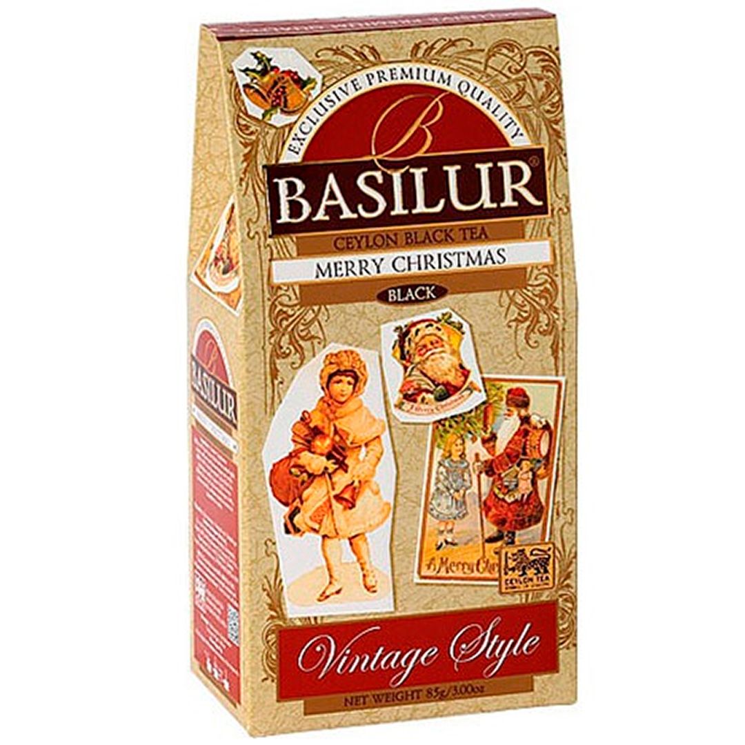 Чай Basilur Винтаж Merry Christmas, черный чай, 85 гр, листовой / Чай листовой