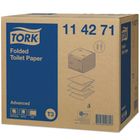 Туалетная бумага листовая Tork Advanced, 242 л., 2-х слойная, размер листа 11*19 см, белая