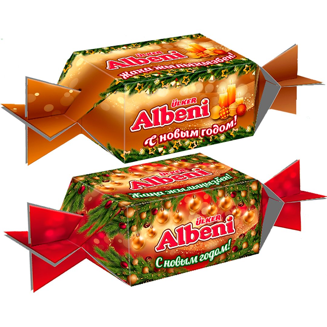 Новогодний подарок Ulker Albeni Конфета "С Новым Годом!", 249,2 гр / Новогодние подарки