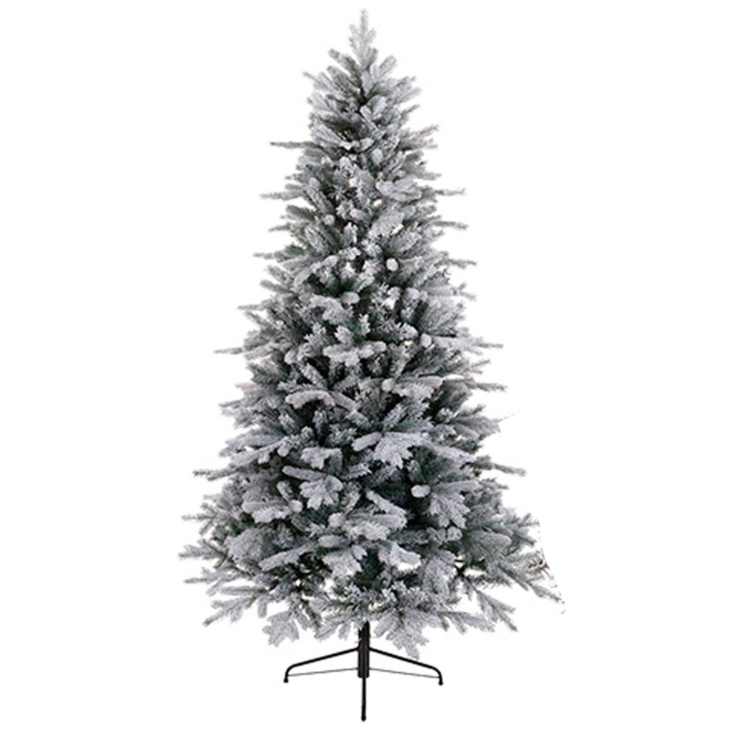Елка искусственная "Вермонт", 210 см, с изморозью, бело-зеленая / Елки, изделия из хвои