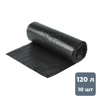 Мешки для мусора Chistodeloff на 120 л, 10 шт. в рулоне / Пакеты для мусора