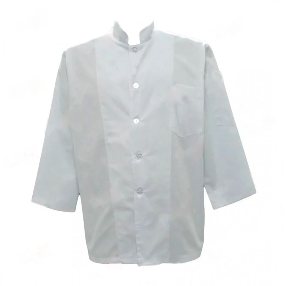 Китель повара, накладной карман, водоотталкивающий, белый / Китель