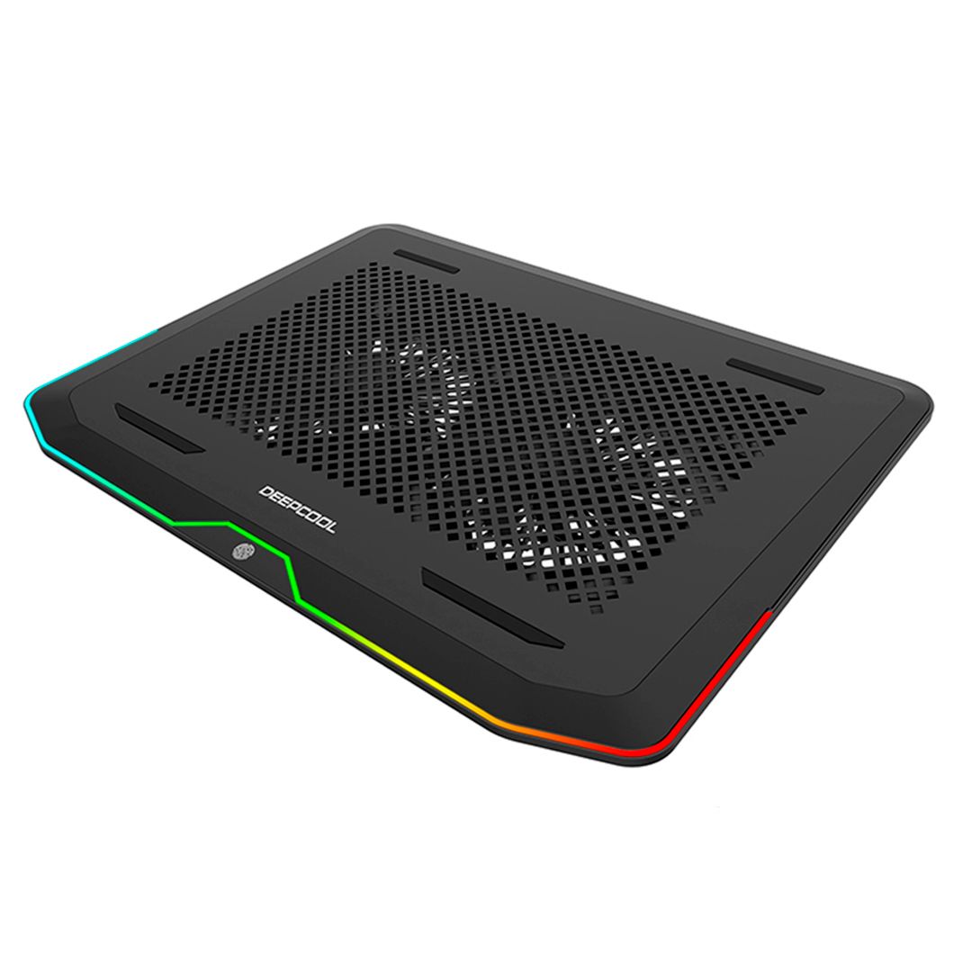 Подставка для ноутбука DeepCool "N80 RGB", 2 USB порта, 17", черная / Все для геймера