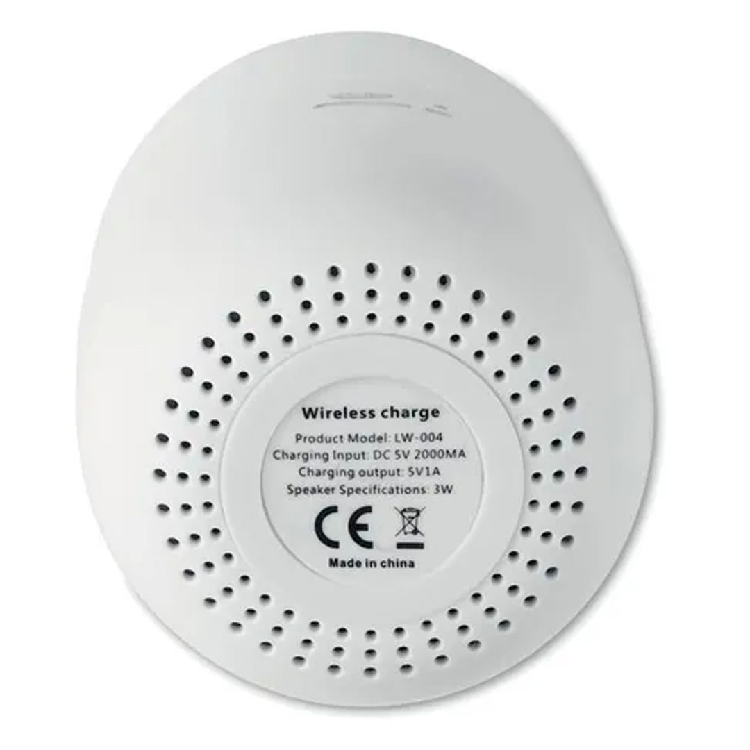 Колонка с беспроводной зарядкой "COMBI CHARGING", RMS 3Вт, bluetooth V4.2, белая / Подарки и сувениры №3