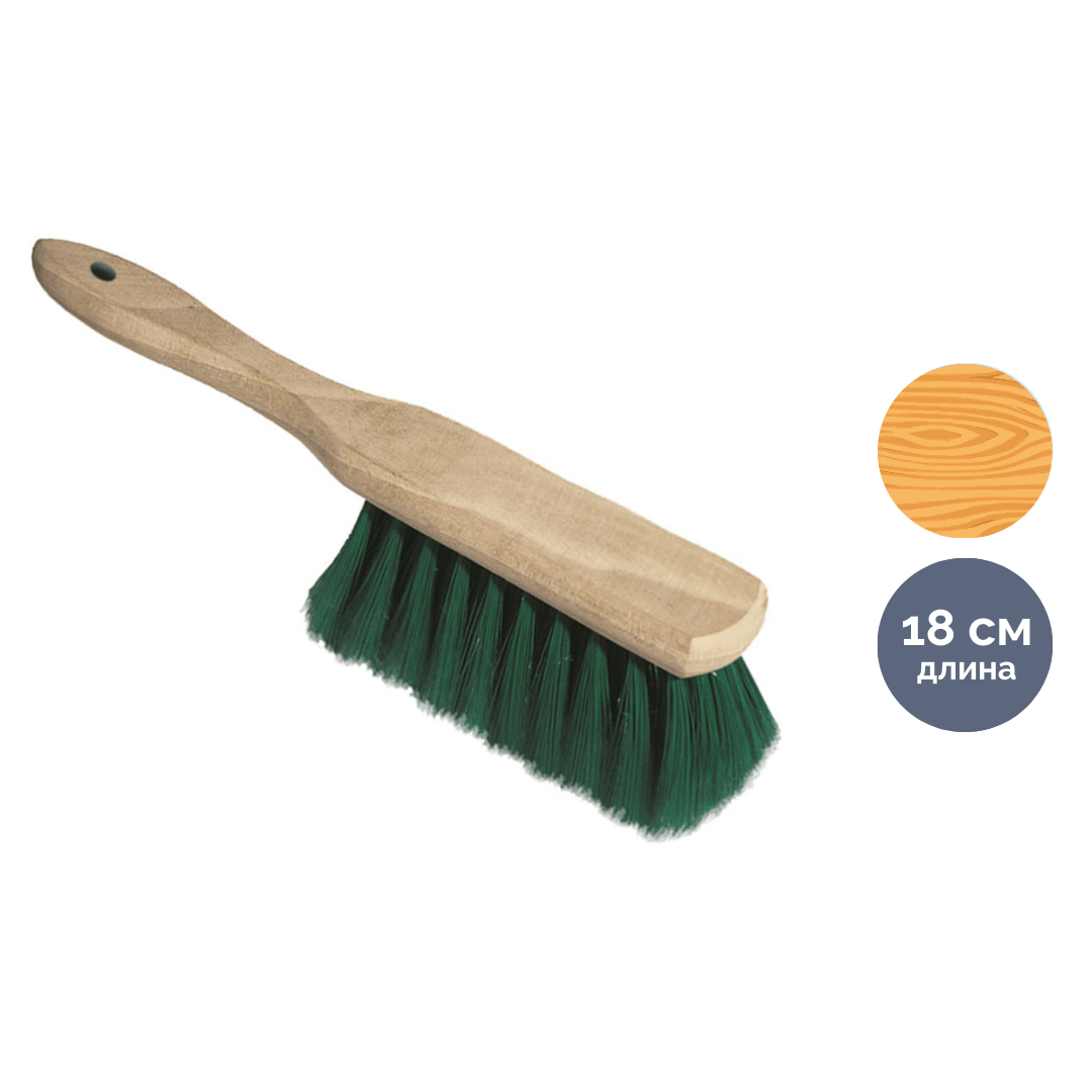 Щетка-сметка York, дерево, длина щетины 6 см / Веники, щетки, совки