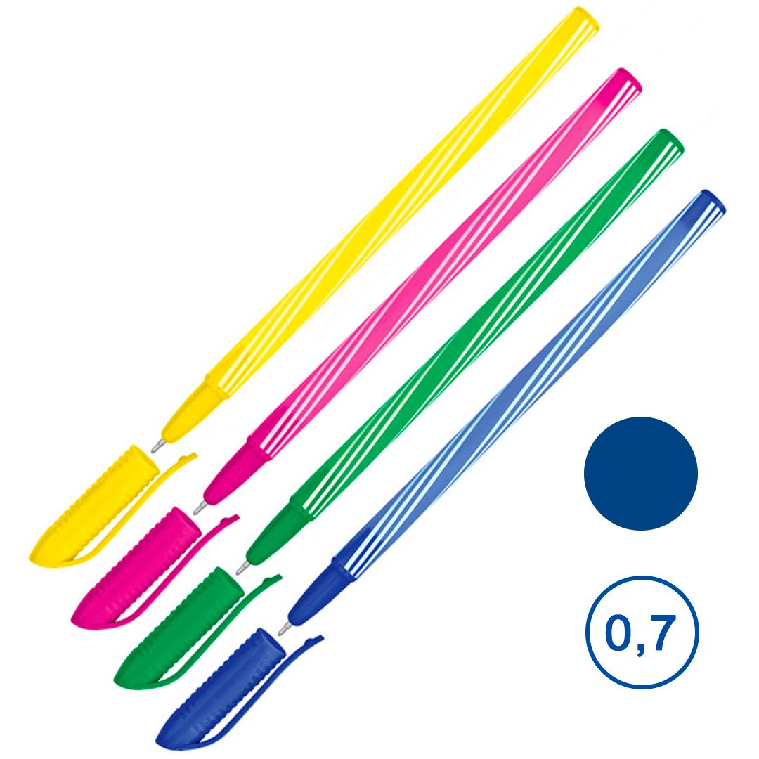 Ручка шариковая OfficeSpace "Spiny", 0,7 мм, синяя, ассорти. цена за штуку