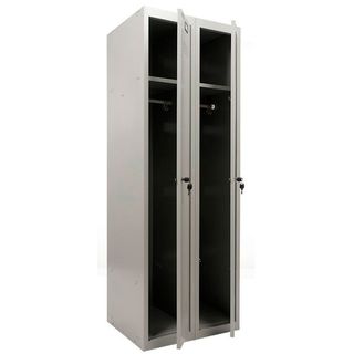 Шкаф индивидуальный Промет "Практик ML 21-60", 2 секции, 600*500*1830 мм, серый / Локеры