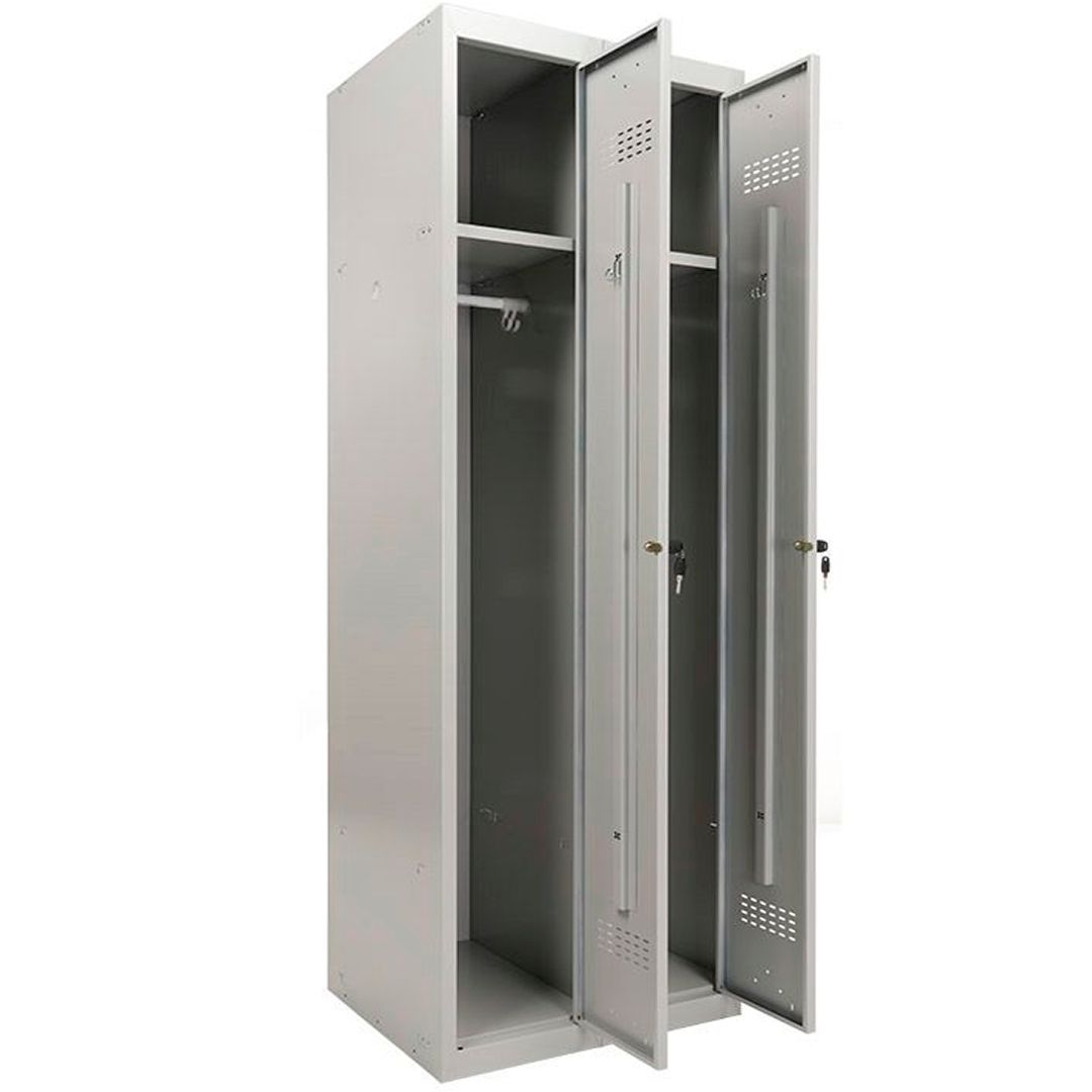 Шкаф индивидуальный Промет "Практик ML 21-60", 2 секции, 600*500*1830 мм, серый / Локеры №2