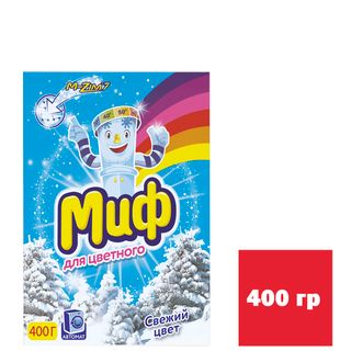 Кір жуғыш ұнтақ Миф Автомат "Балғын түс", 400 гр, картон қаптама / Кір жуғыш ұнтақтар