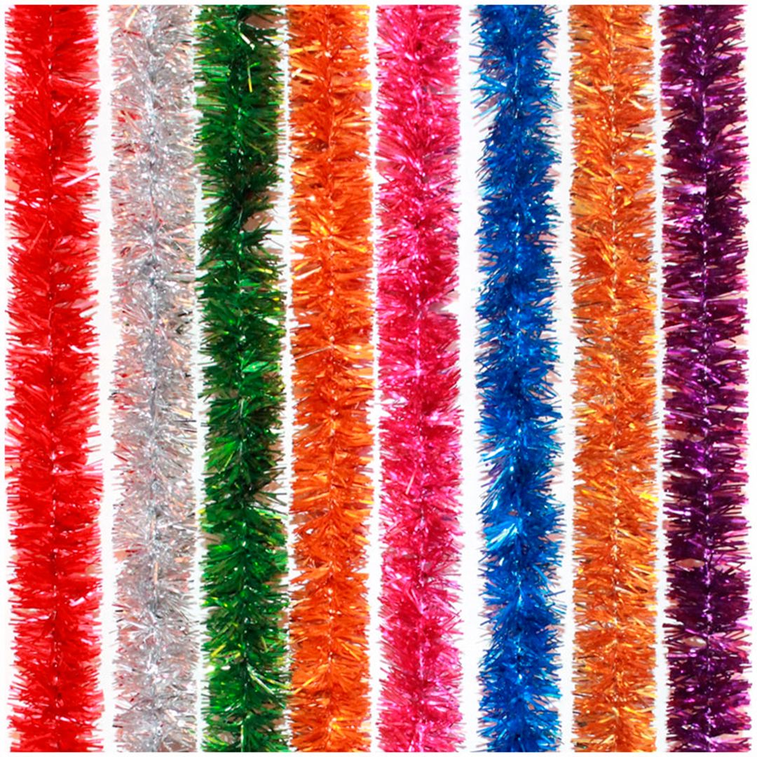 Мишура "Праздничная", 2 м, 25 мм, ассорти / Елочные украшения