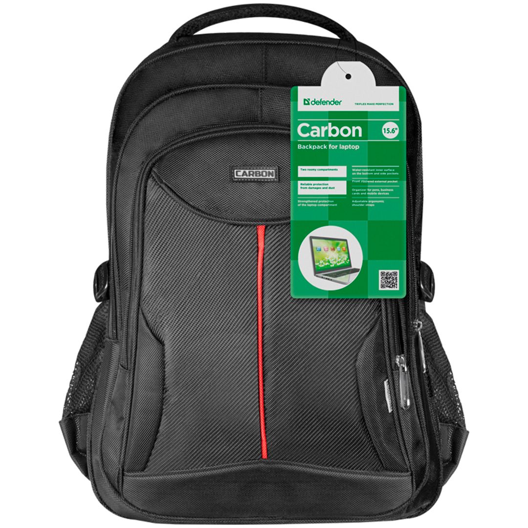 Рюкзак для ноутбука Defender Carbon, для 15,6", черный / Рюкзаки, чемоданы, сумки №8
