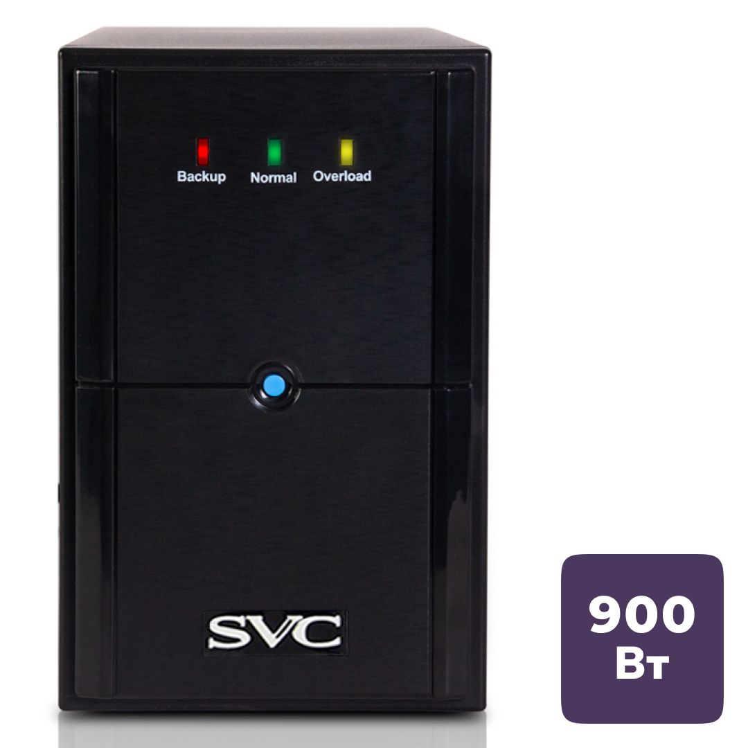 ИБП SVC V-1500-L, 1500ВА/900Вт, черный / Источники бесперебойного питания