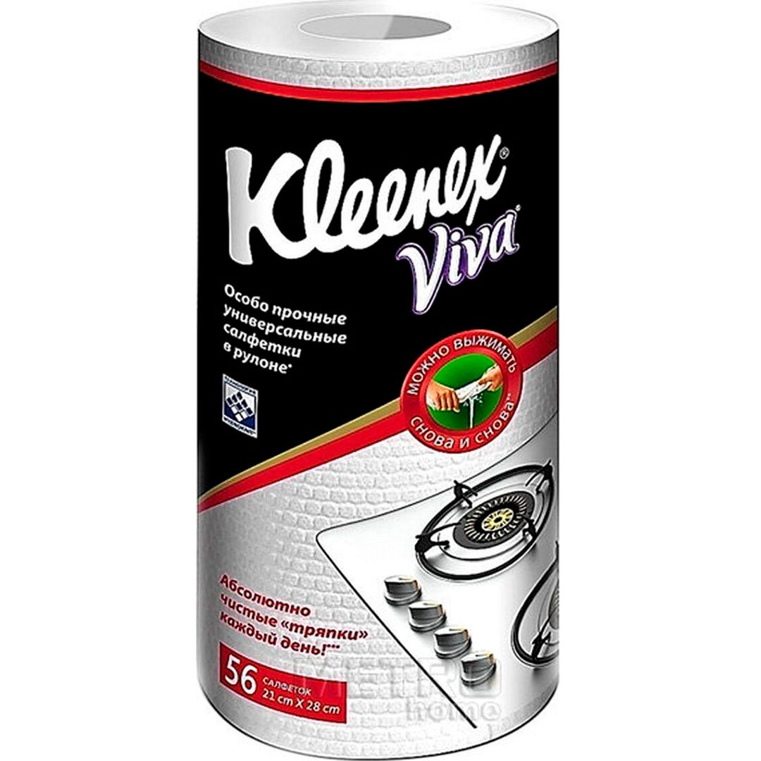 Салфетки универсальные Kleenex "Viva", размер 21*28 см, 56 листов в рулоне / Салфетки хозяйственные