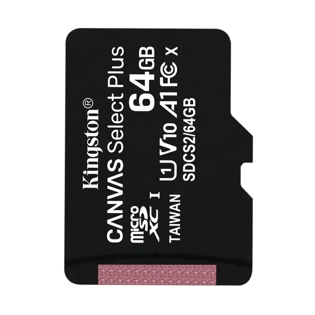 Карта памяти 64 Gb, Kingston, micro SDXC, 10 класс скорости, без адаптера / Карты памяти