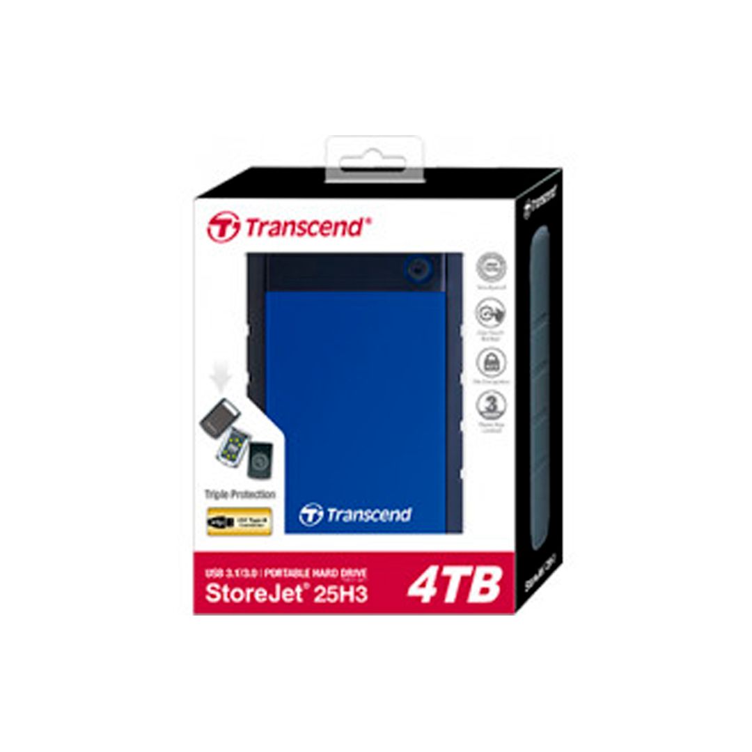 Жесткий диск 4 TB, Transcend ''StoreJet 25H3Р'', USB 3.0, HDD, синий