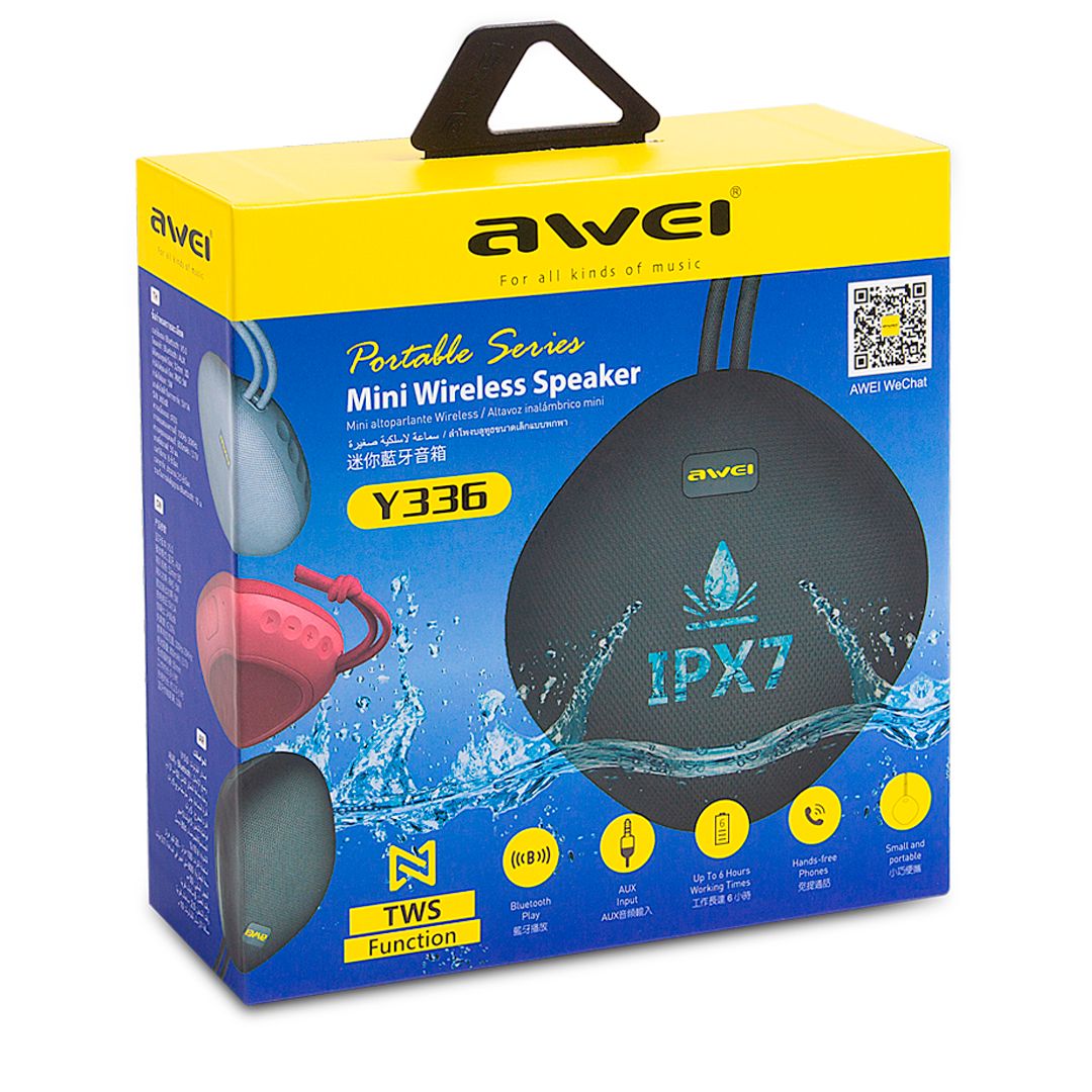 Колонки Awei Y336, RMS 5Вт, micro-USB, bluetooth V5.0, 800 mAh, черные / Компьютерные колонки №3