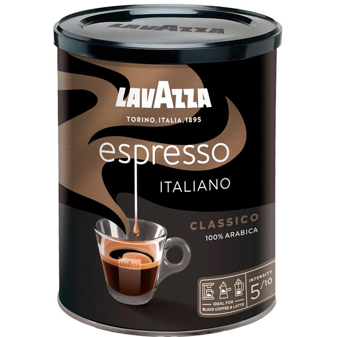 Кофе молотый Lavazza Caffe Espresso, средней обжарки, 250 гр / Кофе молотый