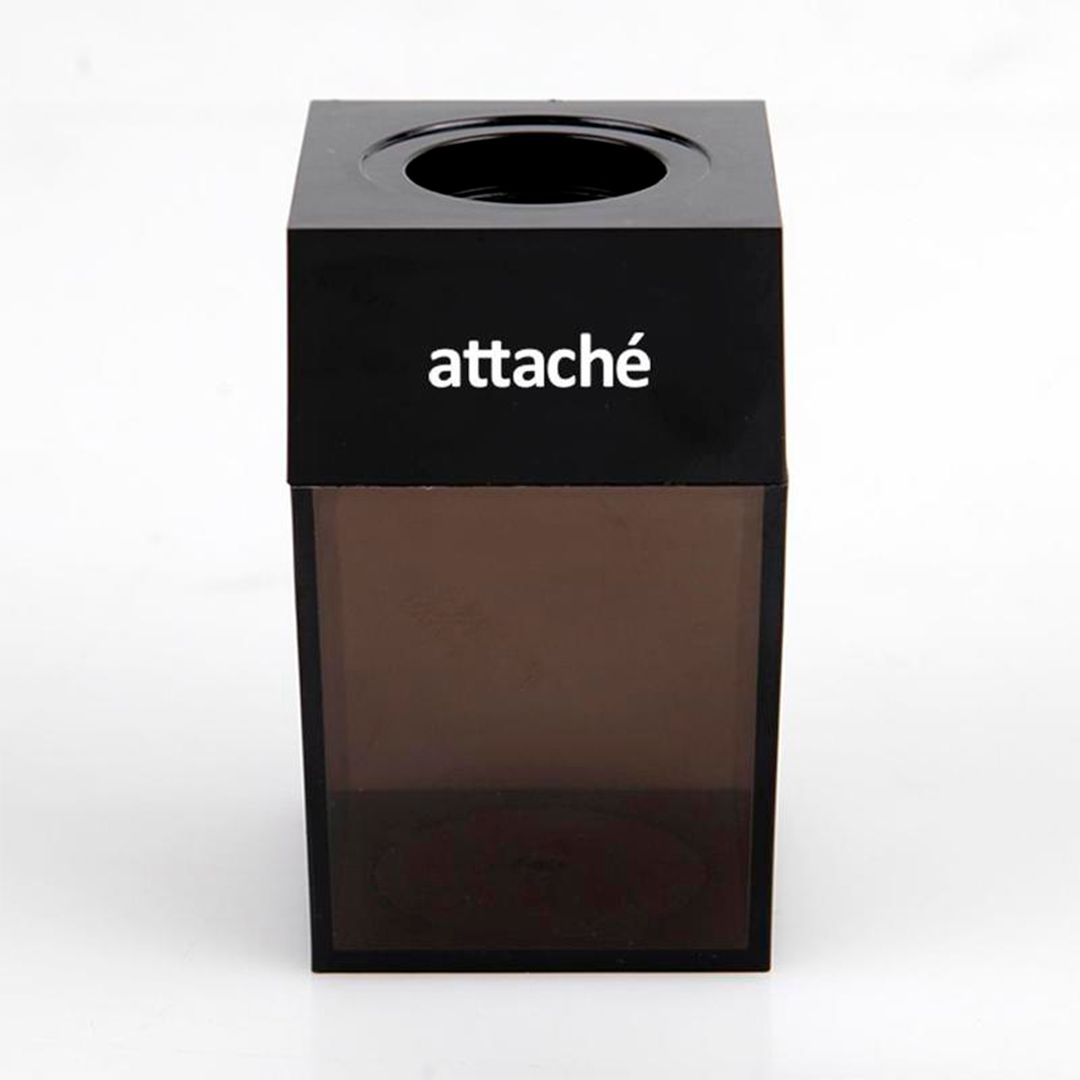 Диспенсер для скрепок Attache, магнитный, со скрепками 20 шт., черный / Диспенсеры для скрепок
