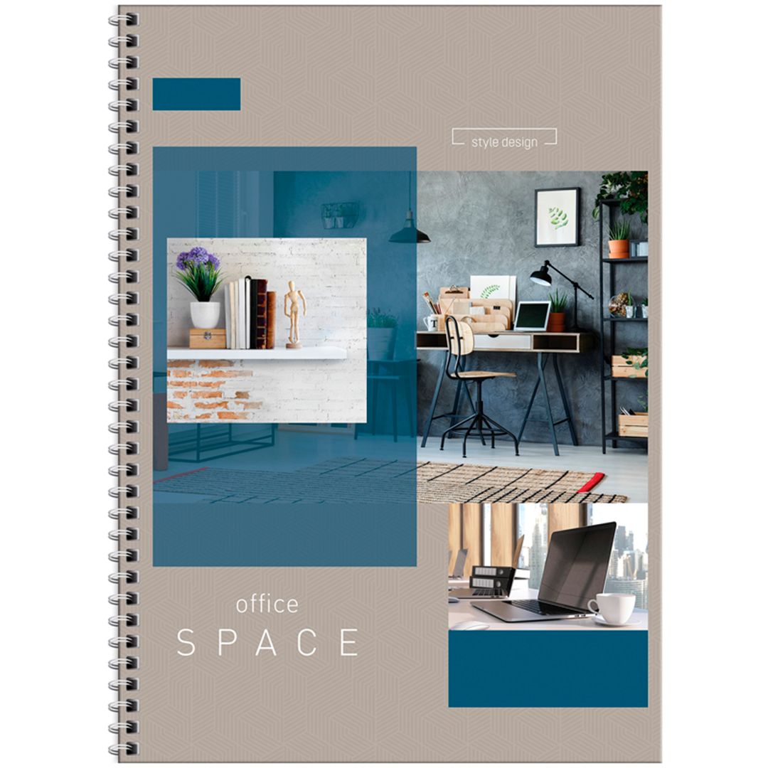 Тетрадь ArtSpace "Офис. Office space", А4, 80 листов, в клетку, на гребне / Тетради №2