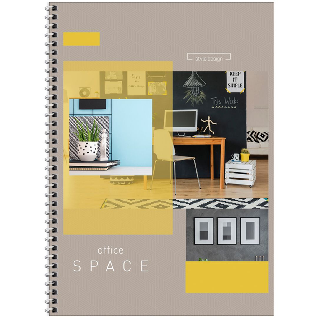 Тетрадь ArtSpace "Офис. Office space", А4, 80 листов, в клетку, на гребне / Тетради №3