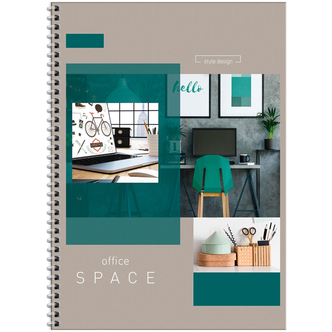 Тетрадь ArtSpace "Офис. Office space", А4, 80 листов, в клетку, на гребне / Тетради №4
