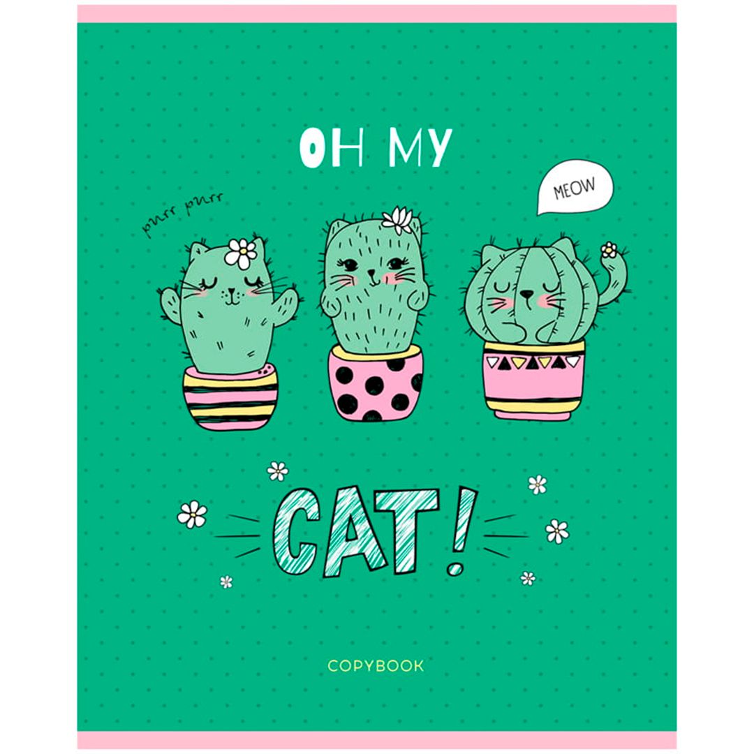 Тетрадь А5, 40 листов, ArtSpace "Рисунки. Trendy meow", в клетку, на скобе / Тетради №2
