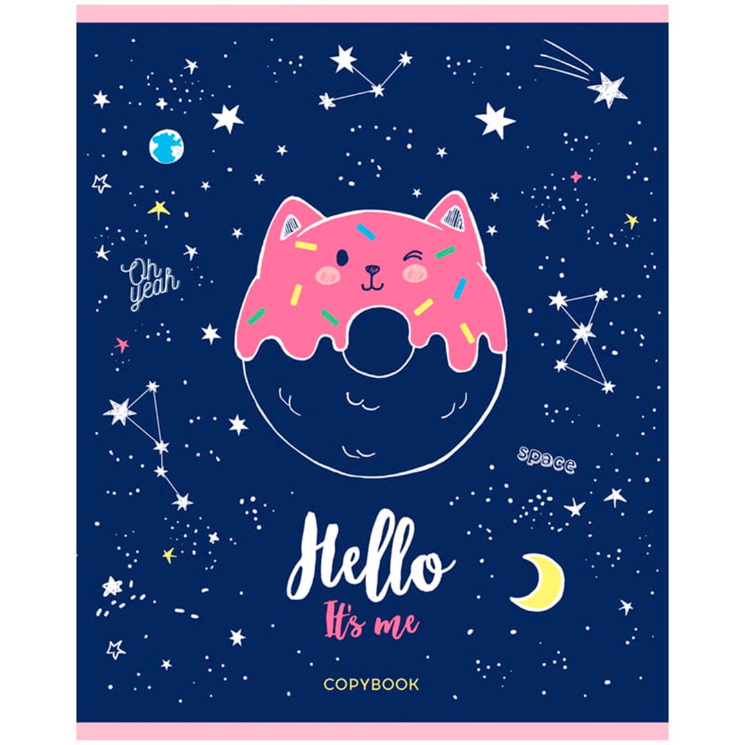 Тетрадь А5, 40 листов, ArtSpace "Рисунки. Trendy meow", в клетку, на скобе / Тетради №3